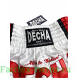 Шорты для тайского бокса Decha белый-красный XL