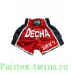 Шорты для тайского бокса Decha красный-черный XL