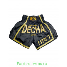 Шорты для тайского бокса Decha черный-золотой M