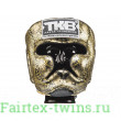 Боксерский шлем Top King Gold / Black Snake Edition Head Guard L
