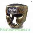 Боксерский шлем Top King Gold / Black Snake Edition Head Guard M
