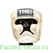 Боксерский шлем Top King Gold / White Snake Edition Head Guard M