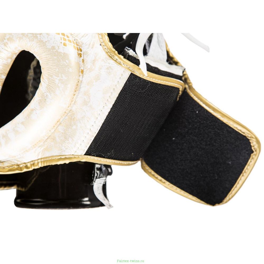 Боксерский шлем Top King Gold / White Snake Edition Head Guard M
