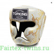 Боксерский шлем Top King Gold / White Snake Edition Head Guard M