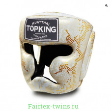 Боксерский шлем TKHGSS-02 WH\GD Gold "Snake Edition" Head Guard M