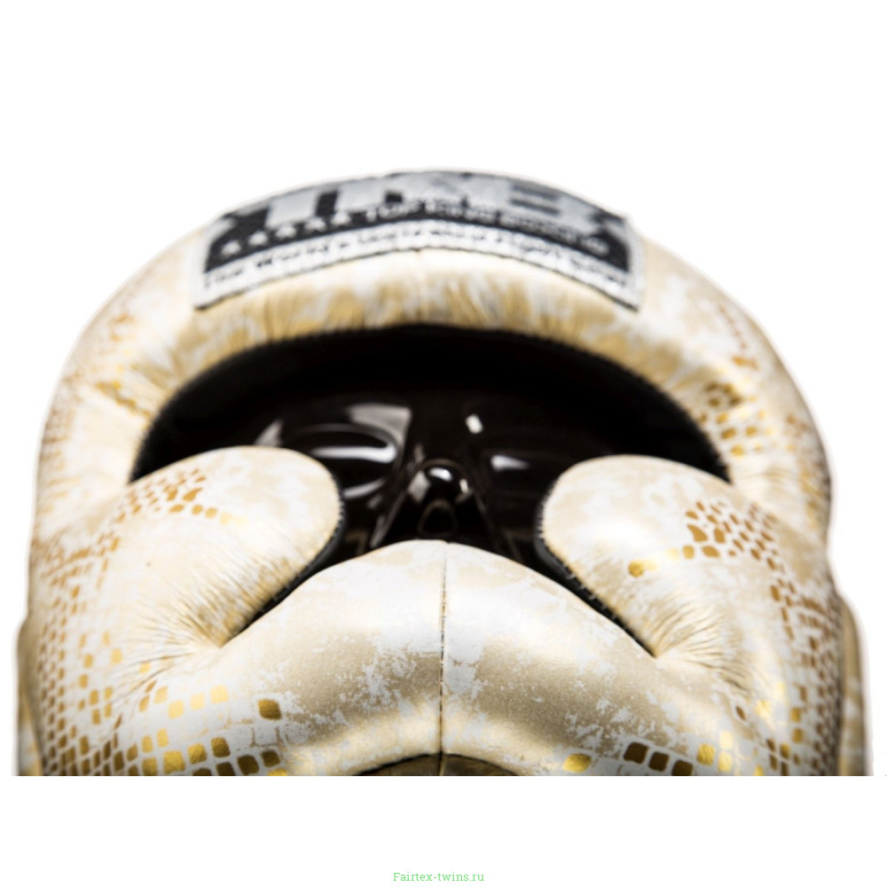 Боксерский шлем Top King Gold / White Snake Edition Head Guard XL