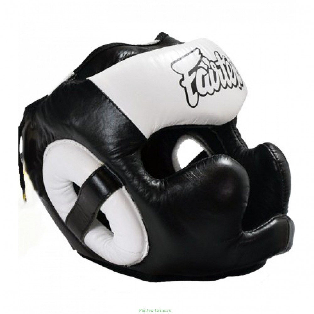 Шлем Fairtex HG13 black white (Full Head) XL