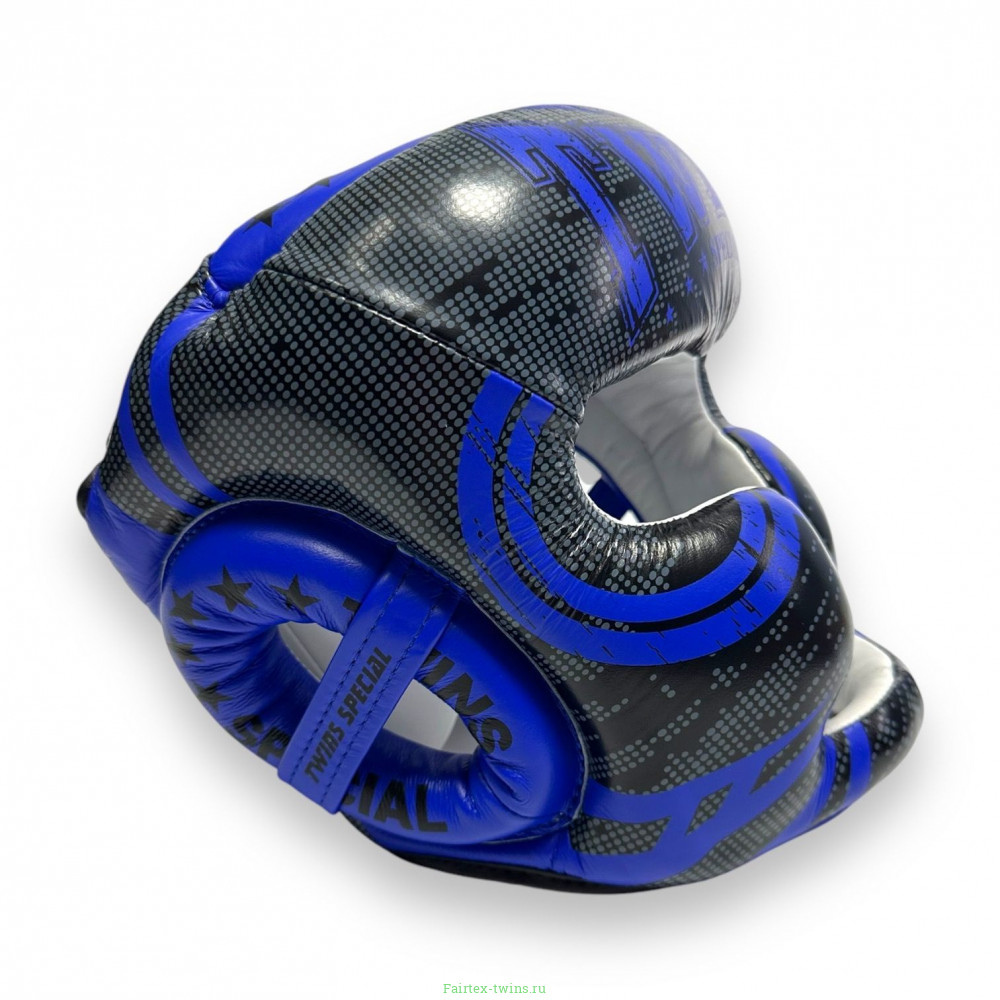 Шлем боксерский Twins Special FHGL3-TW5 black blue XL