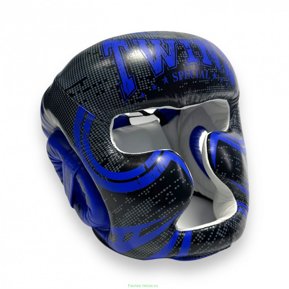 Шлем боксерский Twins Special FHGL3-TW5 black blue XL