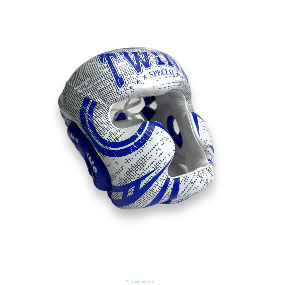 Шлем боксерский Twins Special FHGL3-TW5 white blue L
