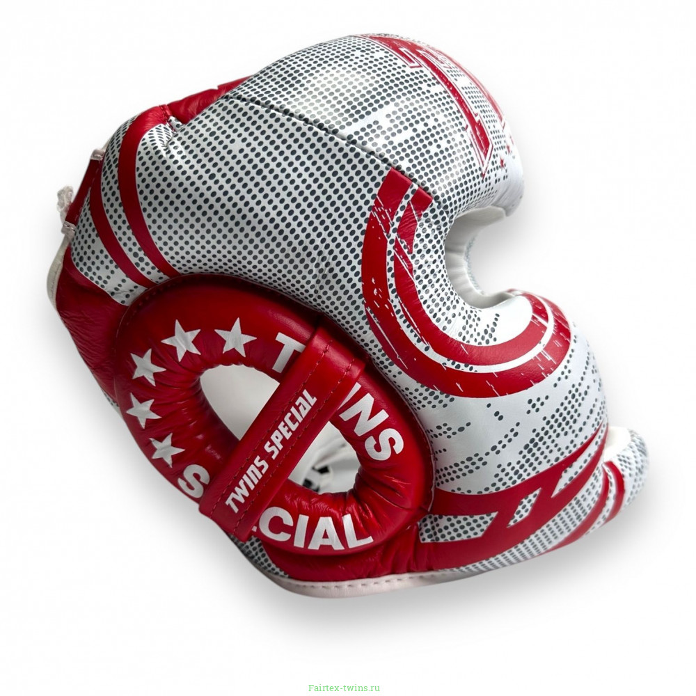 Шлем боксерский Twins Special FHGL3-TW5 white red L