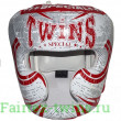 Шлем боксерский Twins Special FHGL3-TW5 white red XL