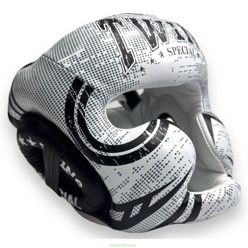 Шлем боксерский Twins Special FHGL3-TW5 white black XL