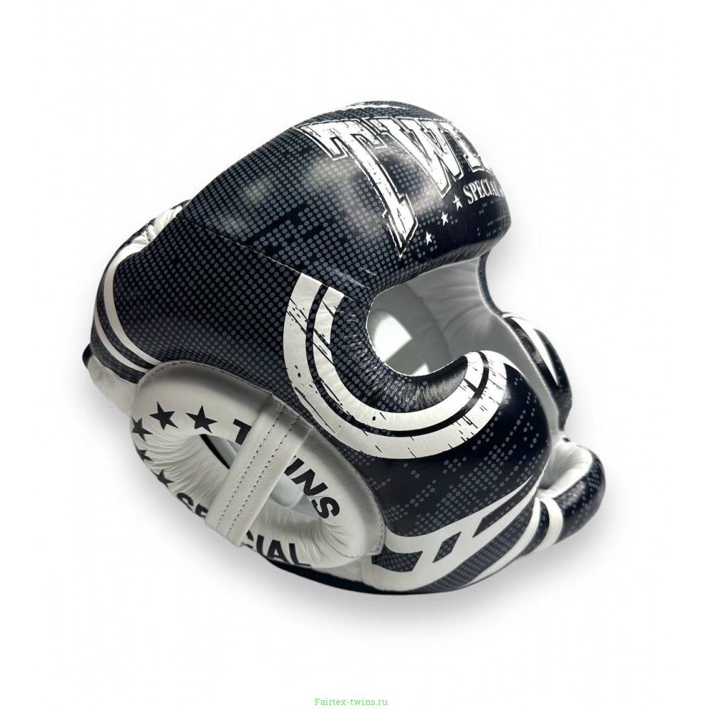 Шлем боксерский Twins Special FHGL3-TW5 black white XL
