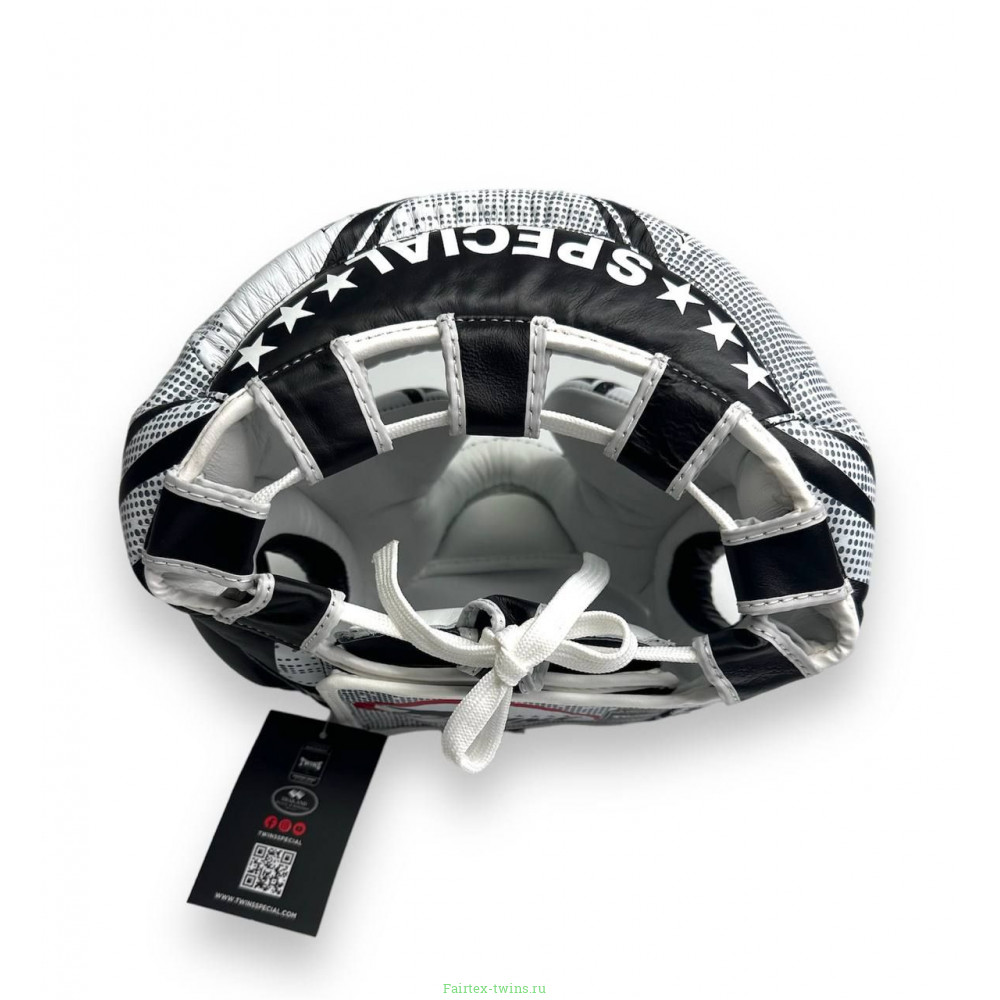 Шлем боксерский Twins Special FHGL3-TW5 black white XL