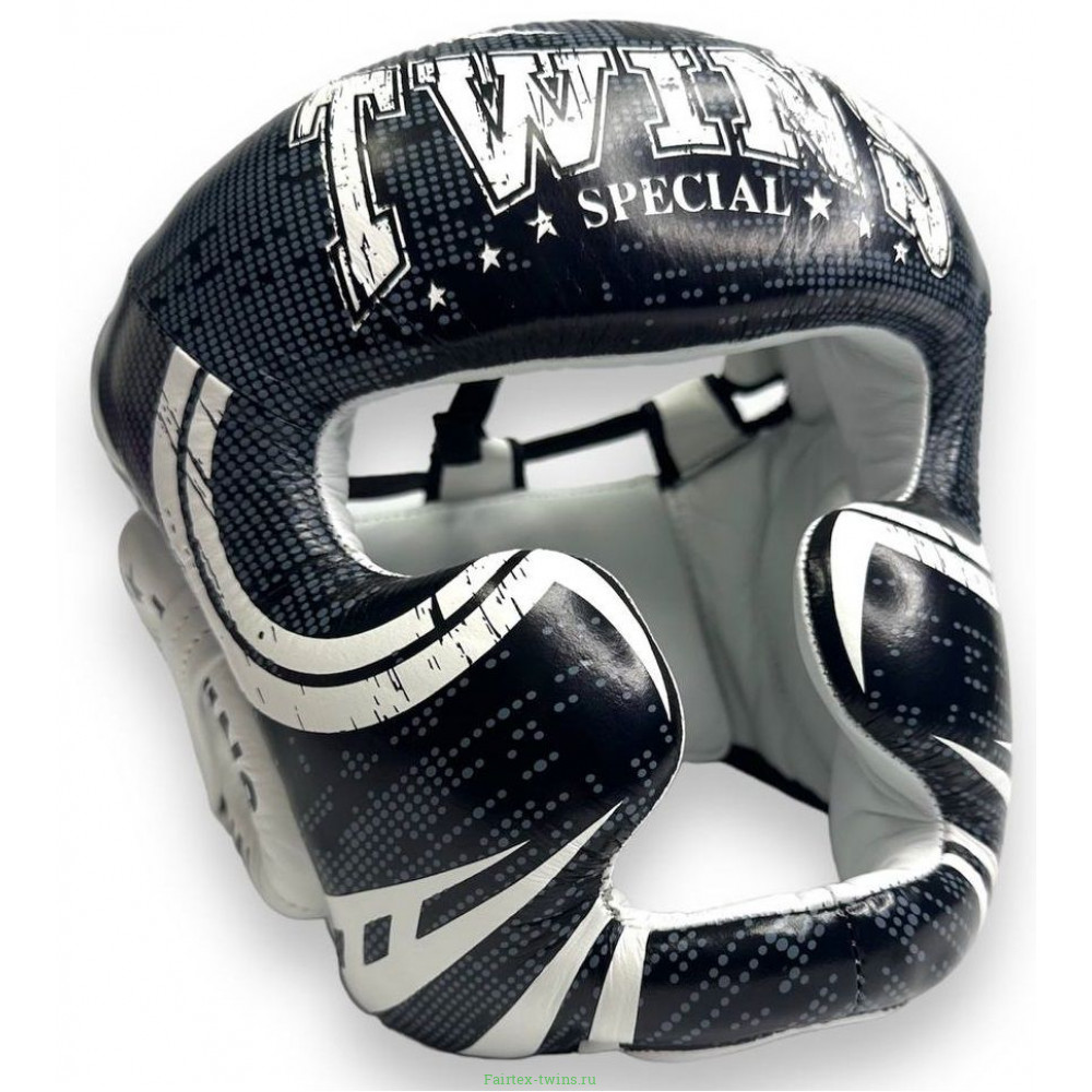 Шлем боксерский Twins Special FHGL3-TW5 black white XL