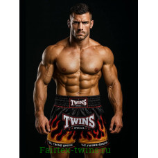 Шорты для бокса Twins Special TBS Flame L Шорты для бокса Twins Special TBS Flame L