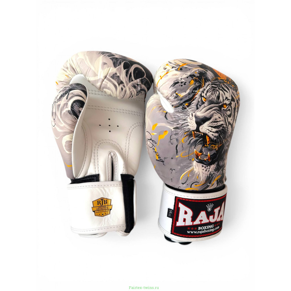 Боксёрские перчатки Raja White Tiger 14 oz