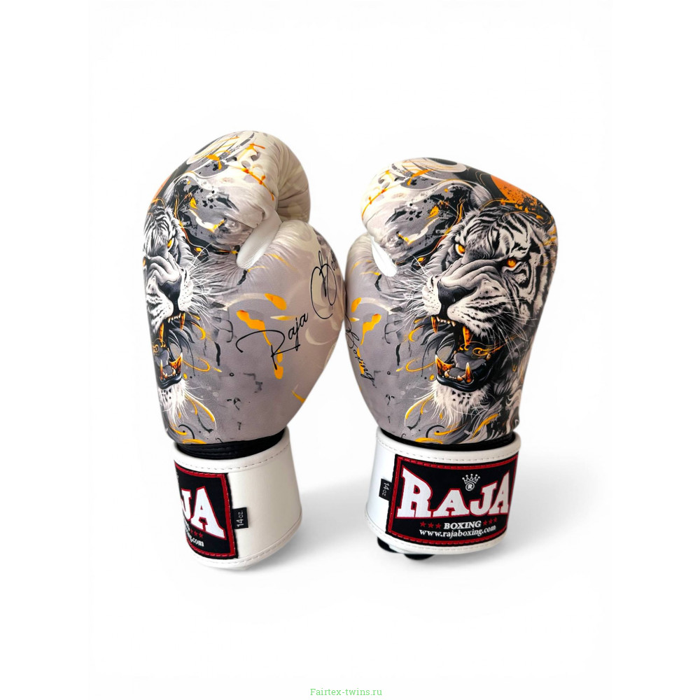 Боксёрские перчатки Raja White Tiger 14 oz