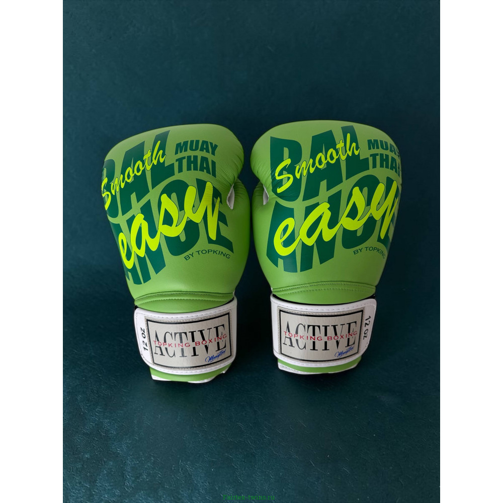 Боксёрские перчатки TKB ACTIVE MUAYTHAI green 14 oz