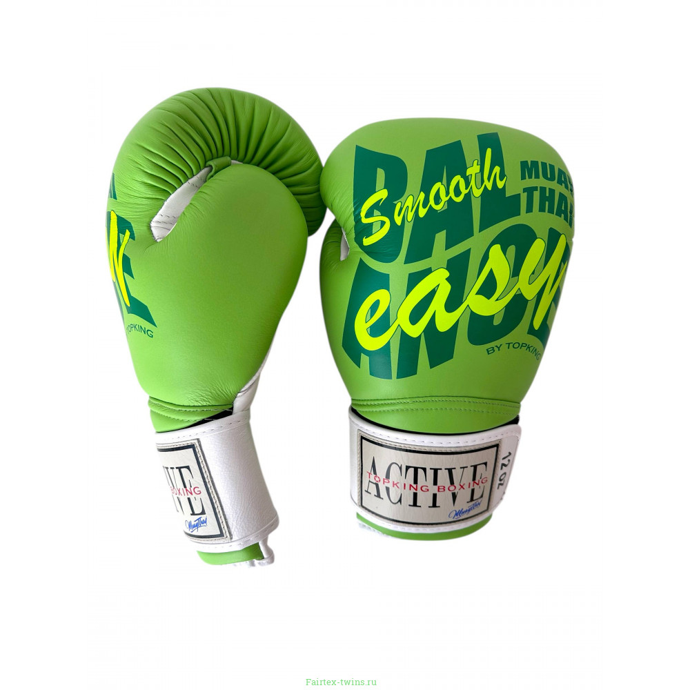 Боксёрские перчатки TKB ACTIVE MUAYTHAI green 14 oz
