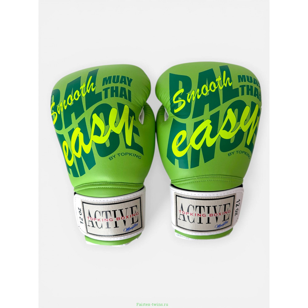 Боксёрские перчатки TKB ACTIVE MUAYTHAI green 14 oz