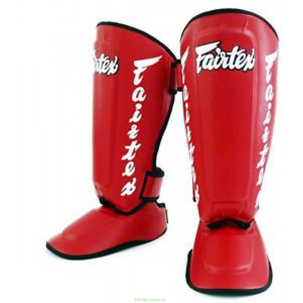 Защита голени Fairtex SP7 red L