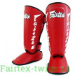 Защита голени Fairtex SP7 red L