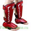 Защита голени Fairtex SP7 red L