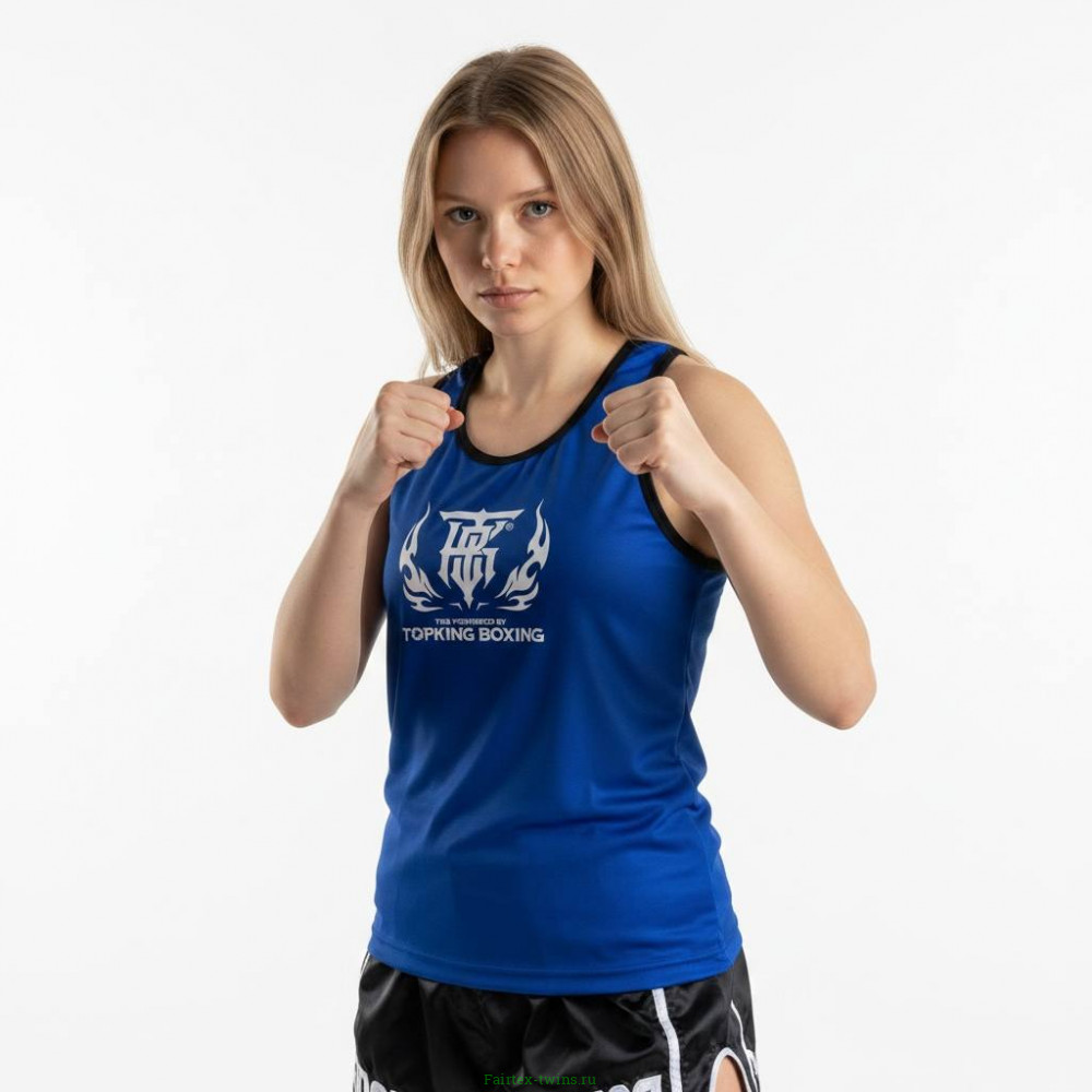 Майка для соревнований Top King Boxing blue L
