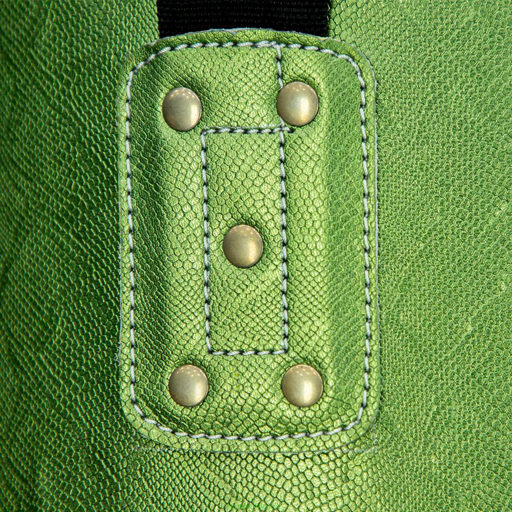 Боксерский мешок Fairtex HB6PY Green (gold silk screen) Banana Bag (БЕЗ НАПОЛНЕНИЯ)