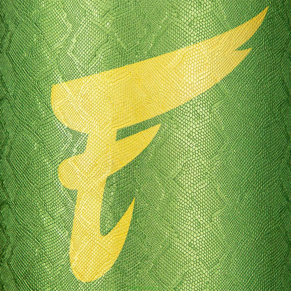 Боксерский мешок Fairtex HB6PY Green (gold silk screen) Banana Bag (БЕЗ НАПОЛНЕНИЯ)