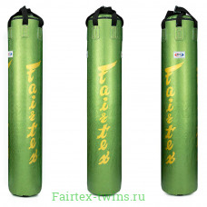 Боксерский мешок Fairtex HB6PY Green (gold silk screen) Banana Bag (БЕЗ НАПОЛНЕНИЯ)