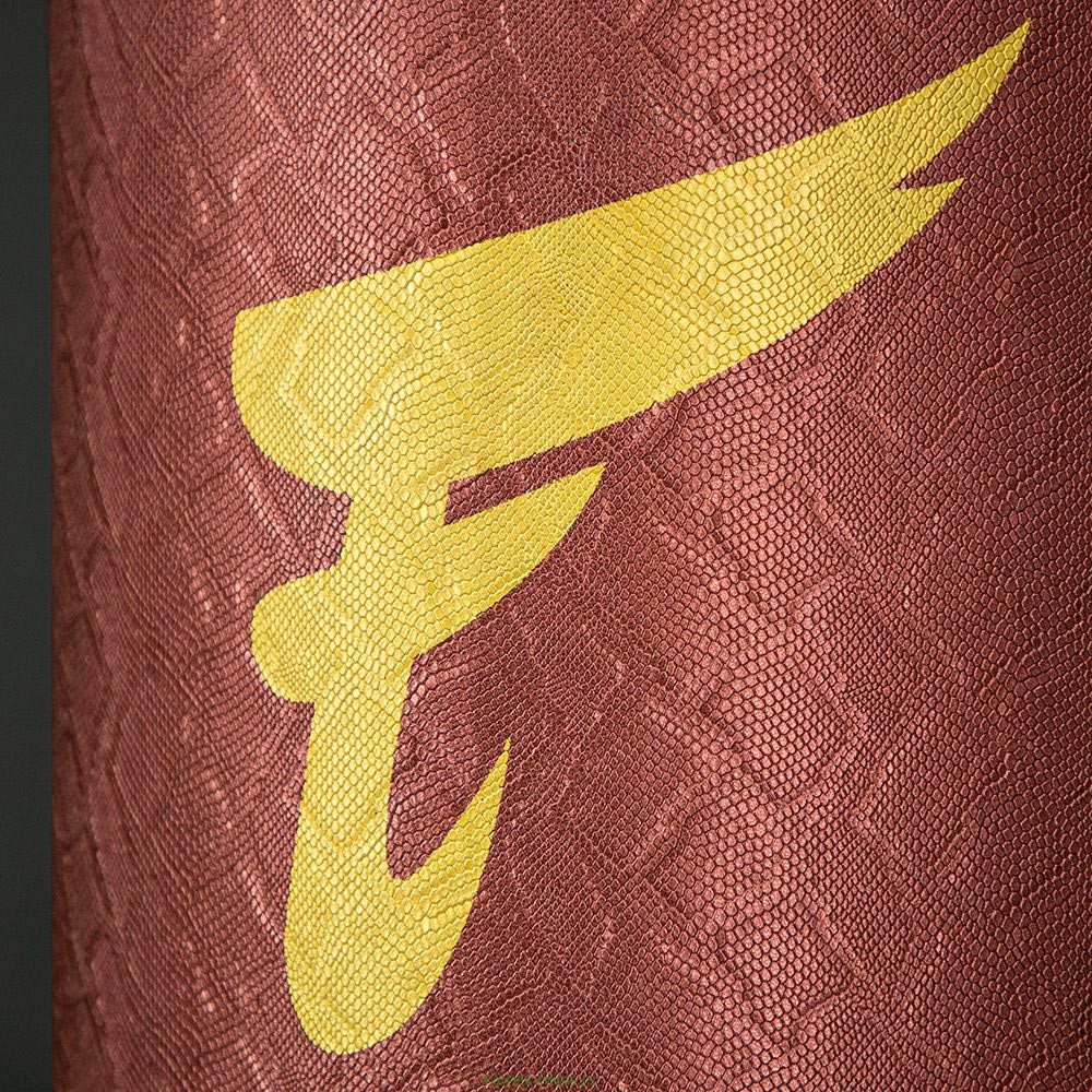 Боксерский мешок Fairtex HB6PY Red (gold silk screen) Banana Bag (БЕЗ НАПОЛНЕНИЯ)