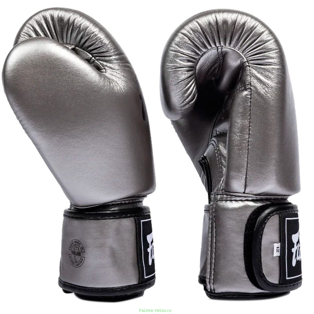Боксерские перчатки Fairtex BGV1C-PLUS gun metallic 14 oz
