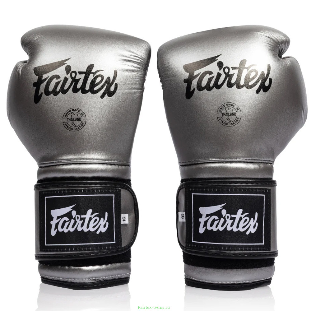 Боксерские перчатки Fairtex BGV9C-PLUS gun metallic 14 oz
