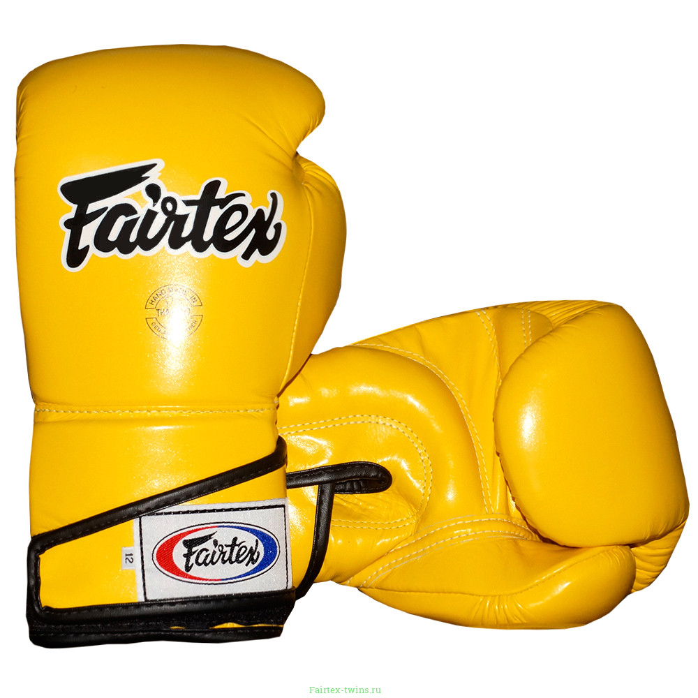 Боксерские перчатки Fairtex BGV6 yellow 12 oz