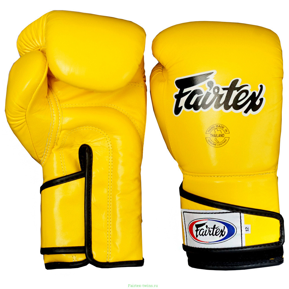 Боксерские перчатки Fairtex BGV6 yellow 12 oz