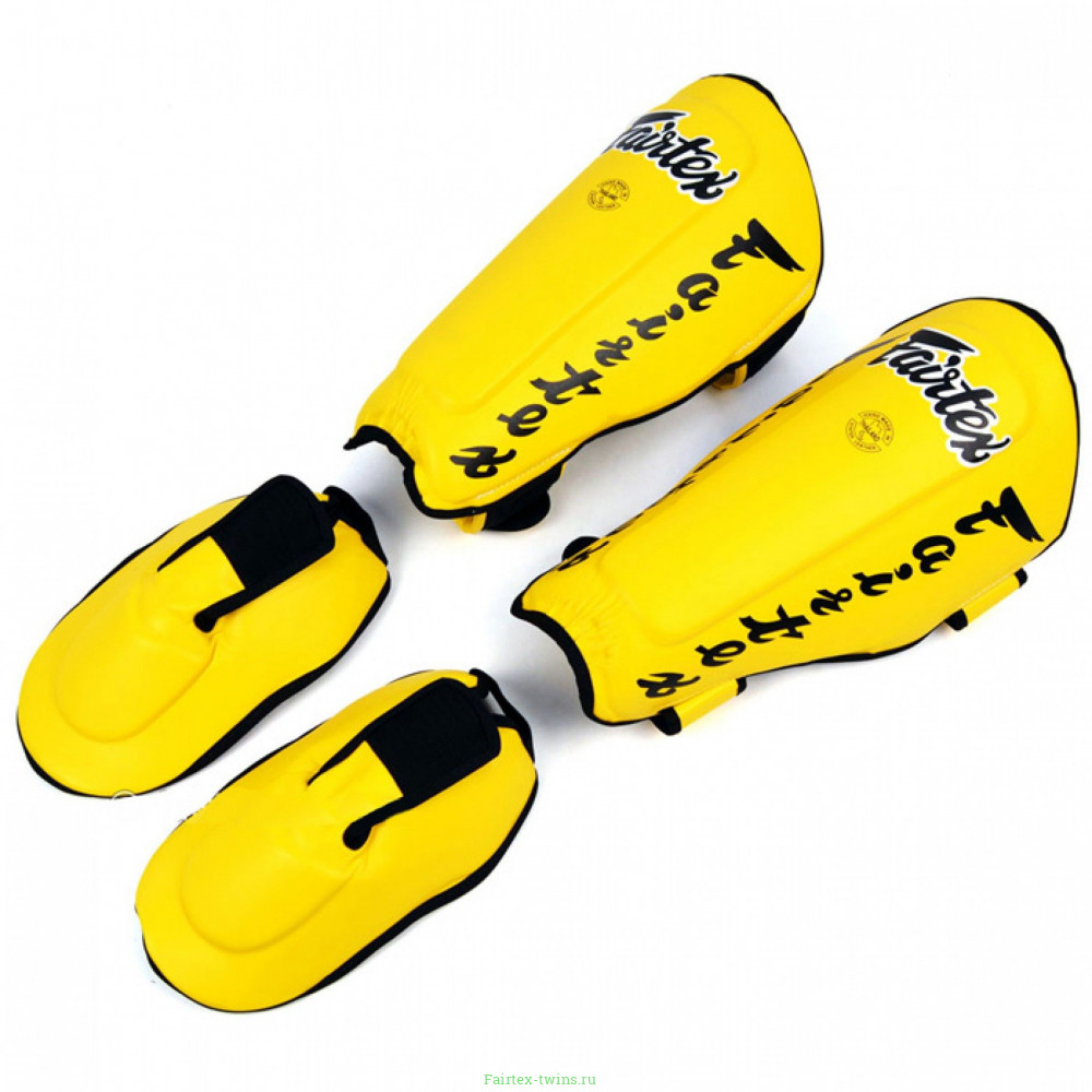 Защита голени Fairtex SP7 yellow XL