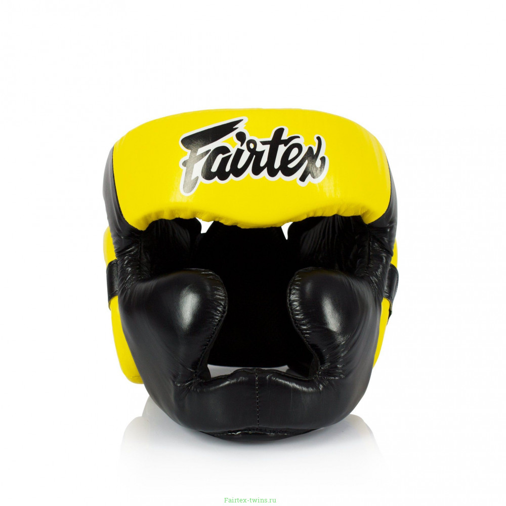 Шлем Fairtex HG13 black yellow (Full Head) XL