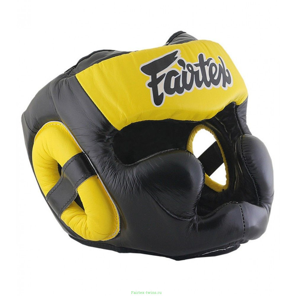 Шлем Fairtex HG13 black yellow (Full Head) XL