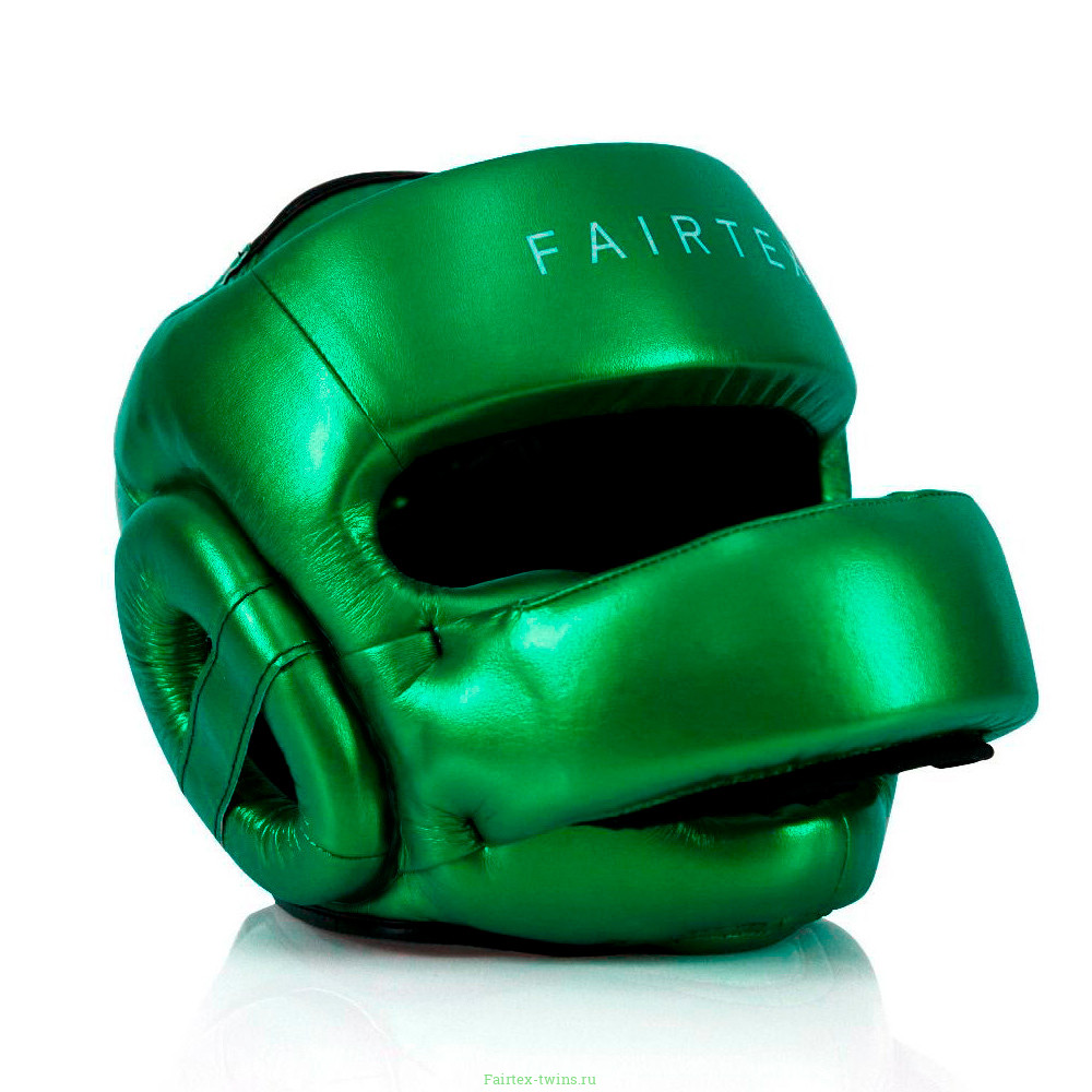 Шлем с бампером Fairtex HG17 green XL