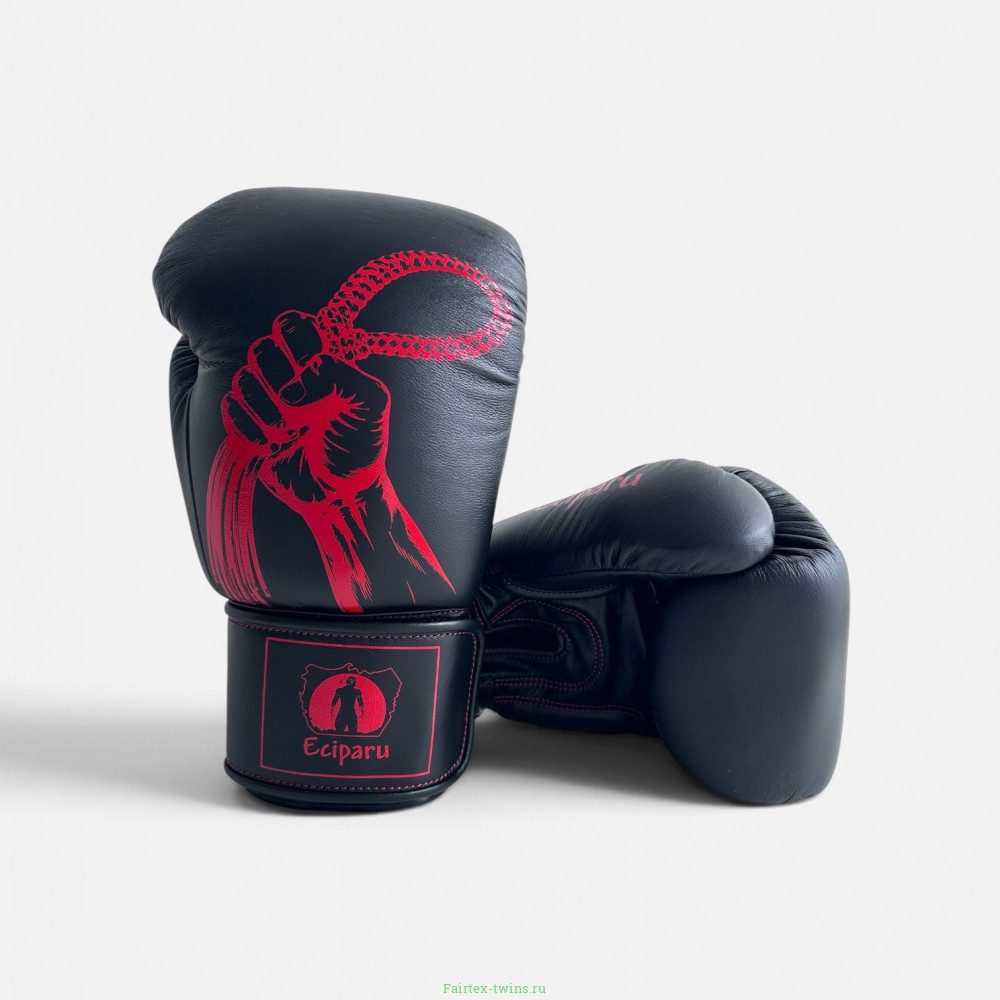 Боксерские перчатки Ecipa BGV8 black 10 oz (Натуральная Кожа)