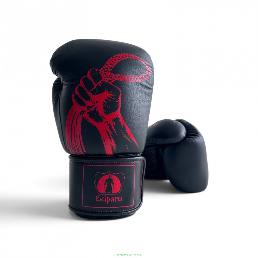 Боксерские перчатки Ecipa BGV8 black 12 oz (Натуральная Кожа)