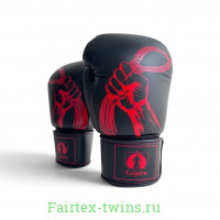 Боксерские перчатки Ecipa BGV8 black 16 oz (Натуральная Кожа)